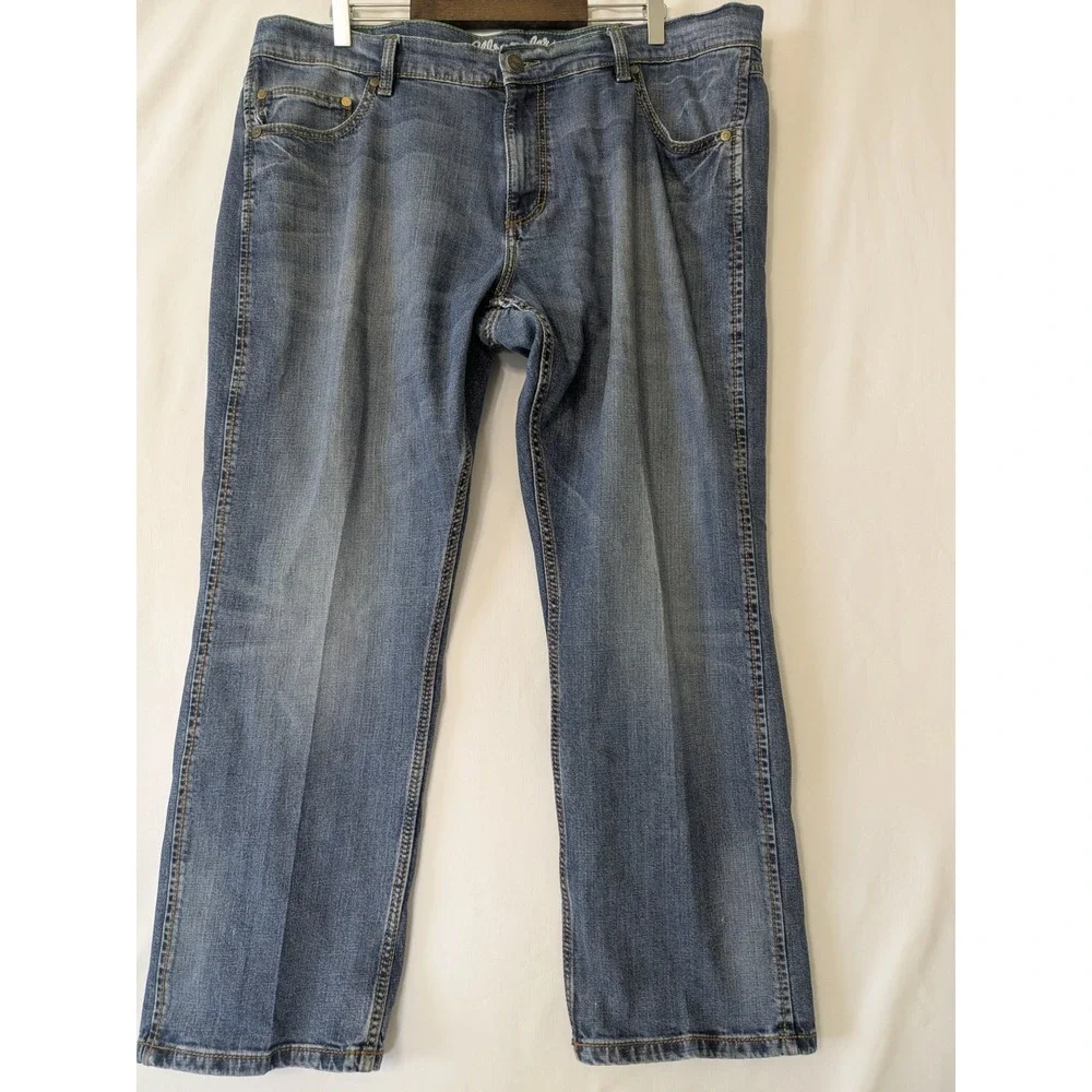 Wrangler Retro Jeans Mens 38x30 (29) Blue Slim Straight Medium Wash Stretch